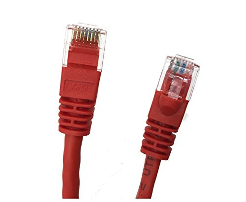 Micro Connectors, Inc. 14 feet Cat 6 Molded UTP Snagless RJ45 Networking Patch Cable - Red (E07-014R)