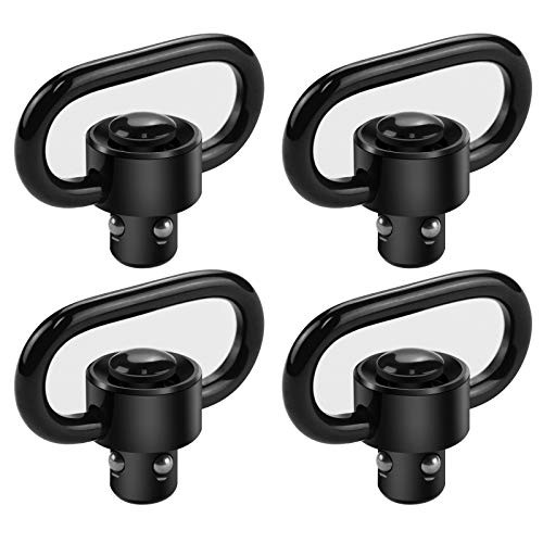 Bengor QD Sling Swivels Mount_ 4 Pack 1.25 inch  Loop Detach Release Push Flat Button QD Sling Swivel