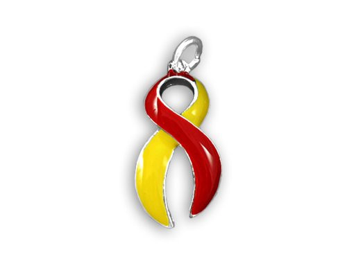 Fundraising For A Cause _ Large Red and Yellow Ribbon Awareness Charms Red and Yellow Ribbon_Shaped Charm for Coronavirus_ Hepatitis C_ HIV HCV Co_Infection Awareness and Jewelry Making _1 Charm_ Fundraising For A Cause _ Large Red and Yellow Ribbon Awareness Charms Red and Yellow Ribbon_Shaped Charm for Coronavirus_ Hepatitis C_ HIV HCV Co_Infection Awareness and Jewelry Making _1 Charm_
