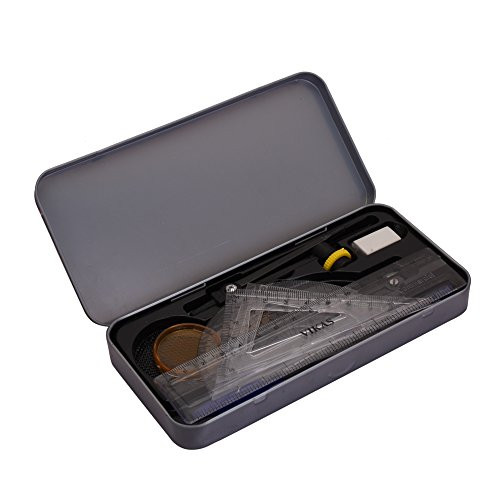 Compass Box Instruments G_Compass Geometry Box Black Mathematics Drawing Instrument Plastic Set ...