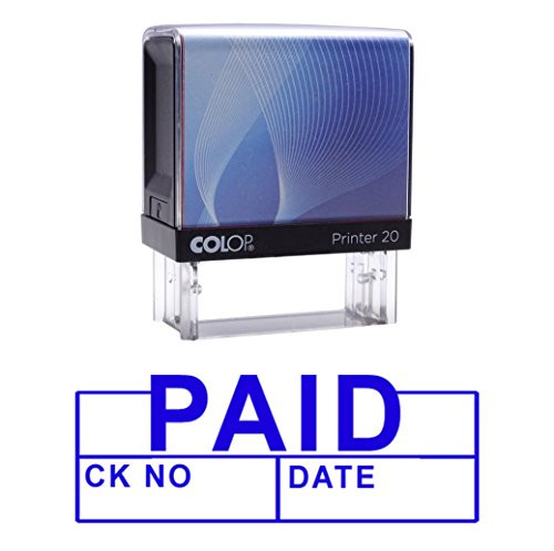 Paid Self Inking Rubber Stamp Custom Colop Office Stationary P20 Mini Stamper
