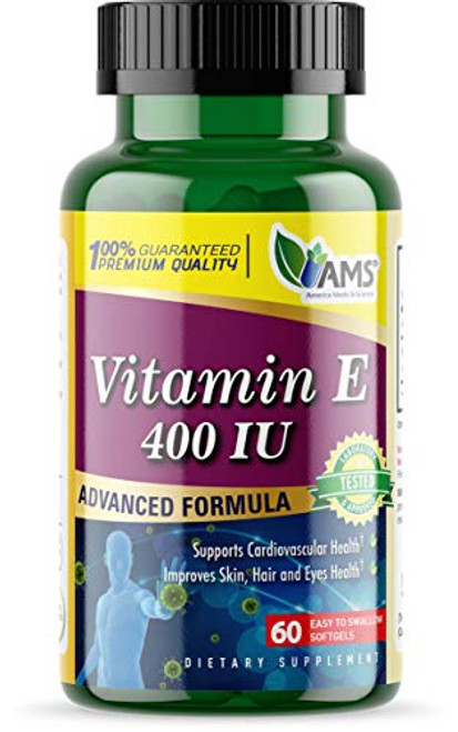 America Medic and Science Vitamin E 400 IU _180 mg_ _ Ideal Dietary Supplement for Skin_ Hair_ Eye Health_ and Immune Support _ 60 Count America Medic and Science Vitamin E 400 IU _180 mg_ _ Ideal Dietary Supplement for Skin_ Hair_ Eye Health_ and Immune Support _ 60 Count