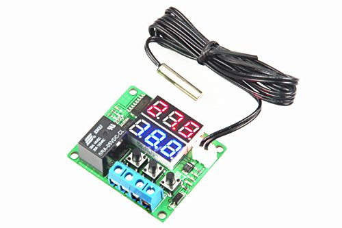LM YN Digital Thermostat Module DC 5V _50? to 125? Temperature Controller Board Electronic Temperature Control Module Switch Waterproof Sensor Probe Dual LED Display Red Blue