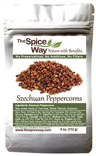 The Spice Way Szechuan Peppercorns _ _ 4 oz _ premium sichuan pepper_ dried Chinese style peppercorn.