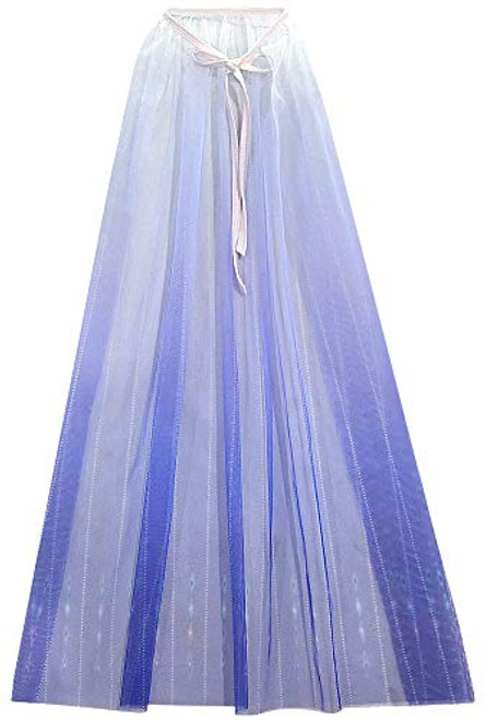 Little Big Girl Cape Cloak Dresses Coat Princess Wedding Birthday Party Halloween Cosplay Tulle Summer Cape Cloaks Costumes for Girls Kids Dress Up Size 5 6 7 8 9 10 Years _216Blue_ One Size_
