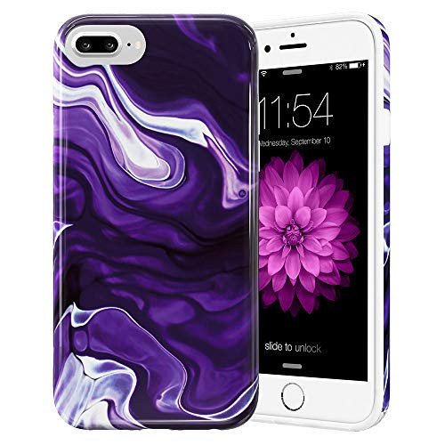Caka Marble Case for iPhone 6 Plus_ iPhone 6 Plus 6S Plus 7 Plus 8 Plus Marble Case for Women Girls Slim Flexible Case for iPhone 6 Plus 6S Plus 7 Plus 8 Plus _White Purple_ Caka Marble Case for iPhone 6 Plus_ iPhone 6 Plus 6S Plus 7 Plus 8 Plus Marble Case for Women Girls Slim Flexible Case for iPhone 6 Plus 6S Plus 7 Plus 8 Plus _White Purple_