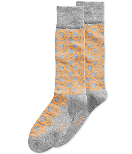 Alfani Mens Hex Grid Midweight Socks_ Grey_ 10_13