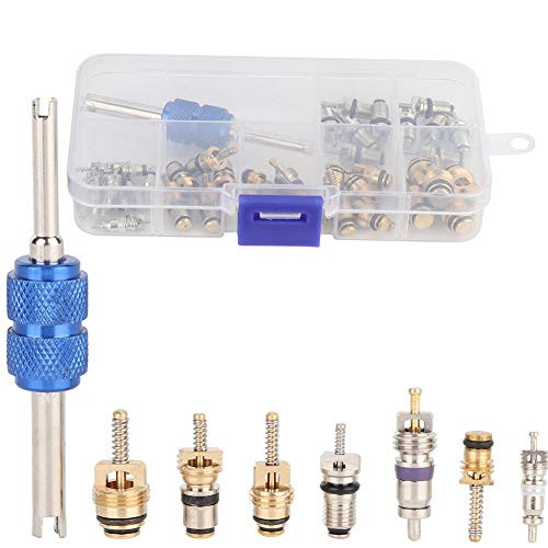 39Pcs Air Conditioning Valve Core A C R12 R134a Refrigeration Tire Valve Stem Core Remover Tool Kit