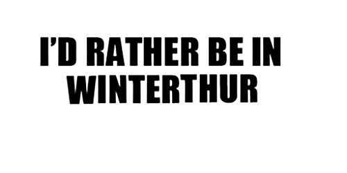 PressFans _ I'd Rather BE in WINTERTHUR Switzerland Decal Car Laptop Wall Sticker
