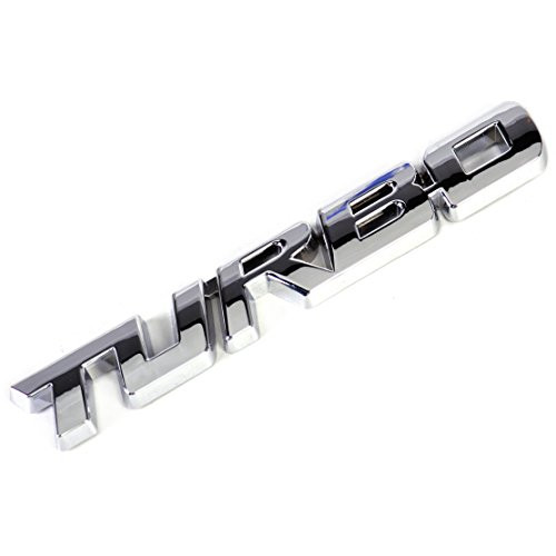 3D Turbo Letter Emblem Badge Logo Metal Sticker Decal Car Auto Trunk Fender Body Silver