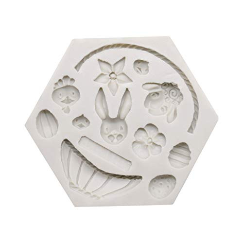 PimeO 3D Flower Basket Silicone Cake Mould Easter Mold Chocolate Decoration