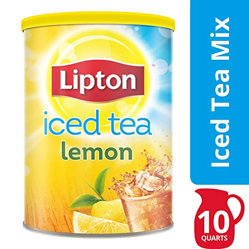Lipton Black Iced Tea Mix, Lemon, 10 qt (Pack of 6)