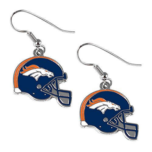 Sports Team Denver Broncos J Hook Dangle Logo Earring Set