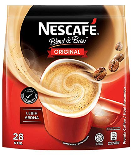 Nescafe 3_in_1 Premix Instant Coffee _ Blend  and  Brew ORIGINAL_ Imported from Nestle Malaysia_28 Sticks_