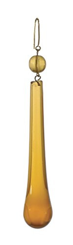 B and P Lamp 3 inch  Amber Teardrop with Amber Bead