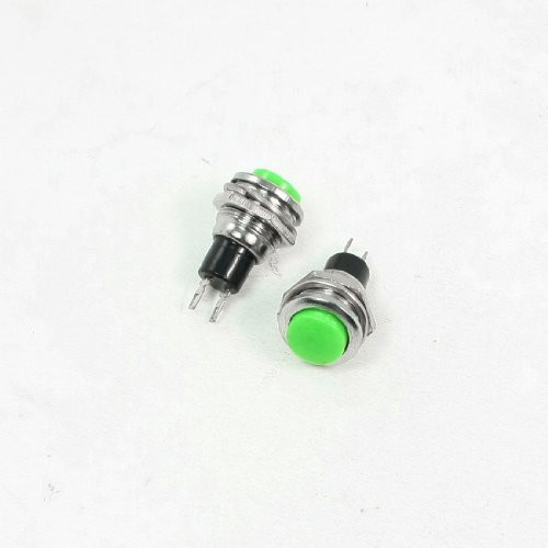 uxcell AC 3A 125V 1A 250V N O NO Green Momentary Push Button Switch 2Pcs