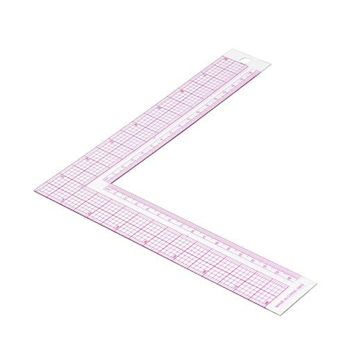 Queen.Y Sewing Ruler Plastic L_Square Shape Sewing Measuring Measure Ruler Professional Tailor Craft Tool Tailor Drawing_5808_