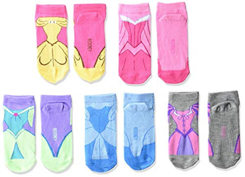 Disney girls Princess 5 Pack Shorty Casual Sock_ Multi Dresses_ Shoe Size 3_8 US Disney girls Princess 5 Pack Shorty Casual Sock_ Multi Dresses_ Shoe Size 3_8 US