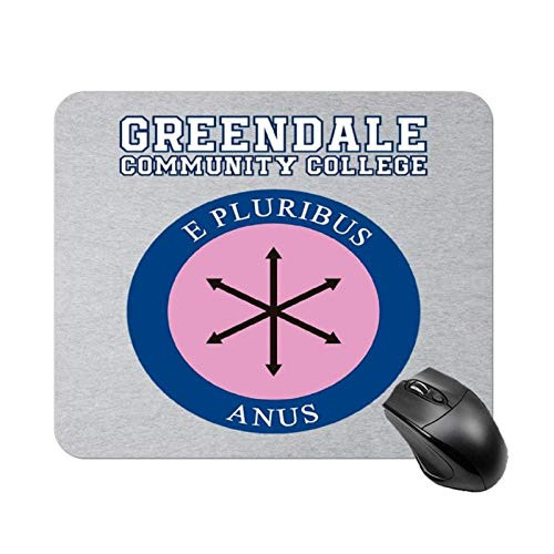 Community Greendale College E Pluribus Anus High_Speed Non_Slip Gaming Table mat_ Office Square Rubber Base Mouse pad_ Customized Small Desk mat 11.8x9.8 in