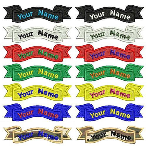 Graceful life Custom Embroidery Ribbon Name Patch_4''W x 1 inch H Personalized Military Number Tag Customized Logo ID for Multiple Clothing Bags Vest Jackets Work Shirts_Camouflage Background_ Graceful life Custom Embroidery Ribbon Name Patch_4''W x 1 inch H Personalized Military Number Tag Customized Logo ID for Multiple Clothing Bags Vest Jackets Work Shirts_Camouflage Background_