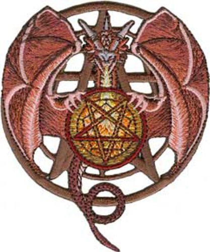 C and D Visionary Application Red Dragon with Pentagram Patch