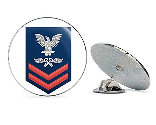 US Navy Red E_5 Aviation Storekeeper AK Military Veteran USA Pride Served Gift Metal 0.75 inch  Lapel Hat Pin Tie Tack Pinback