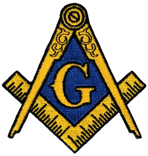 Masonic Logo Patch Embroidered Iron_On Freemason Lodge Emblem Mason G Square Compass