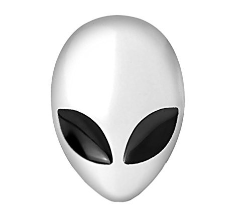 Wanheyao Black Eyes Silver Car 3D Logo Metal Aliens Auto Truck Motorcycle Emblem Badge Sticker Decal Wanheyao Black Eyes Silver Car 3D Logo Metal Aliens Auto Truck Motorcycle Emblem Badge Sticker Decal