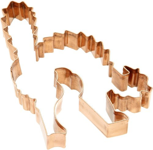 Old River Road Cat Shape Cookie Cutter, Copper