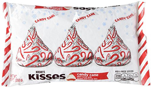 Hershey's Kisses with Candy Cane Flavored White Chocolate Candy_ 10_Ounce Bag Hershey's Kisses with Candy Cane Flavored White Chocolate Candy_ 10_Ounce Bag