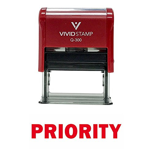 Priority Self Inking Rubber Stamp _Red Ink_ _ Large
