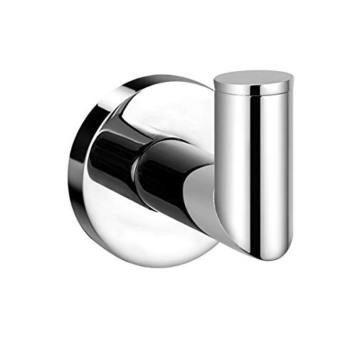 R FLORY Luxury 59 Cooper Robe Hook Solid Brass Wall Mount Bathroom Accessory DIY Tools _Chrome_