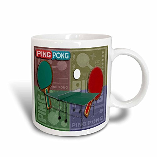 3dRose mug_16303_2 Ping Pong Primary Colors - Ceramic Mug, Multicolored, 15 oz