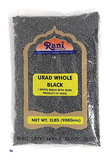 Rani Urid   Urad Whole _Whole Matpe Beans_ Lentils 2lb _32oz_ ~ All Natural _ Indian Origin _ Gluten Free Ingredients _ NON_GMO _ Vegan