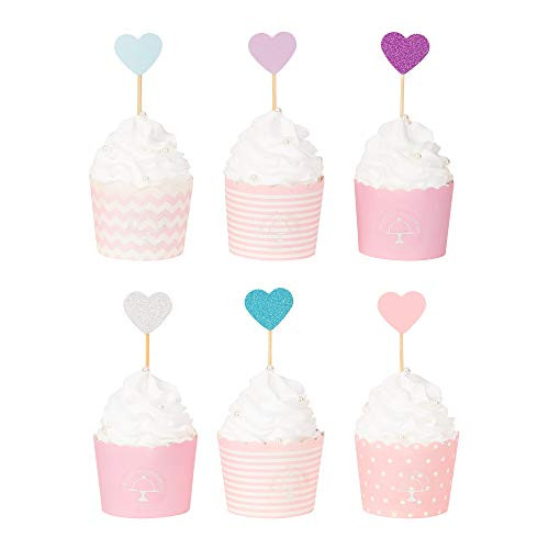 60 pcs Glitter Heart Cupcake Topper Cake Toppers Picks for Sweet Love Theme Wedding Engagement_Valentine's Day Bridal Shower Mother's Day Party Cake Decors _Red heart 60PCS_ 60 pcs Glitter Heart Cupcake Topper Cake Toppers Picks for Sweet Love Theme Wedding Engagement_Valentine's Day Bridal Shower Mother's Day Party Cake Decors _Red heart 60PCS_