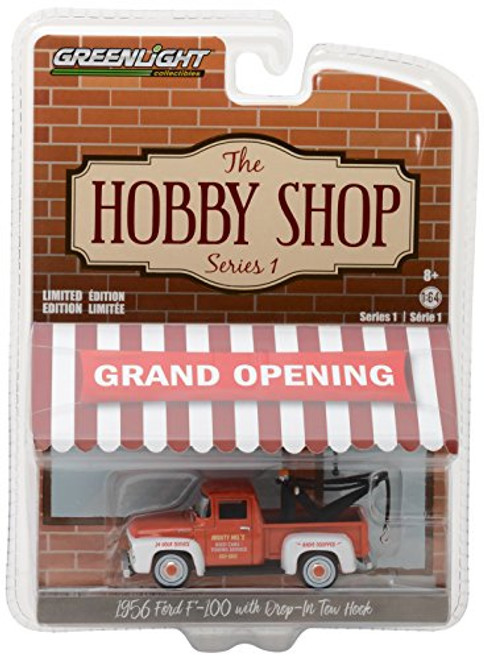 GreenLight _ _1 64 Scale_ THE HOBBY SHOP SERIES 1 _ 1956 FORD F_100 WITH DROP_IN TOW HOOK _ 97010_A GreenLight _ _1 64 Scale_ THE HOBBY SHOP SERIES 1 _ 1956 FORD F_100 WITH DROP_IN TOW HOOK _ 97010_A
