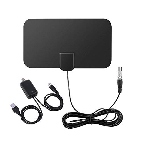 DollaTek Digital TV Antenna 50 Miles Range Signal Amplifier F_TV Compatible HDTV Indoor 4K DVB_T2 ATSC Antenna