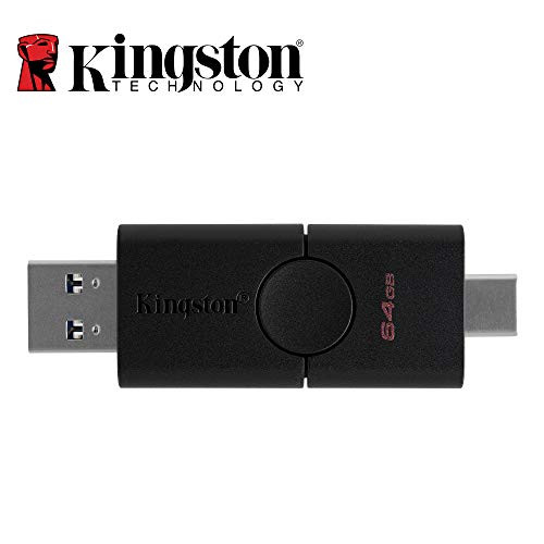 Kingston DataTraveler Duo 64GB USB_A and USB_C Dual Connector Flash Drive DTDE 64GB