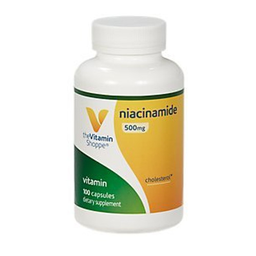 The Vitamin Shoppe Niacinamide 500MG_ Supports Cholesterol Levels Already Within The Normal Range_ Once Daily _100 Capsules_ The Vitamin Shoppe Niacinamide 500MG_ Supports Cholesterol Levels Already Within The Normal Range_ Once Daily _100 Capsules_