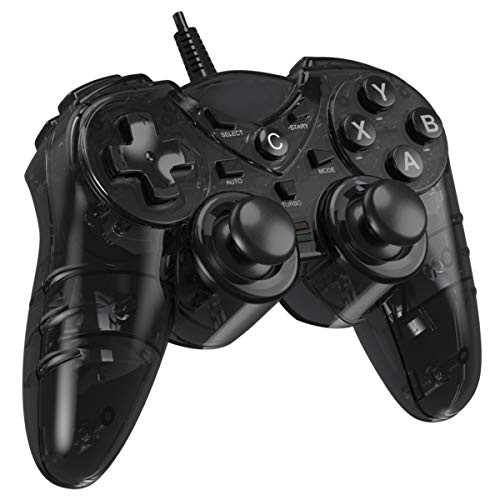 Game Controller for PC PS3_Wired PS3 Controller for Windows 7 8  8.1 10  Laptop_ TV Box Playstation 3 USB Steam Gamepad Joystick Joypad with Dual Vibration Feedback Turbo Trigger