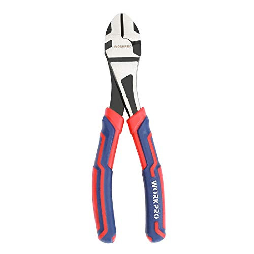 WORKPRO 7_Inch Diagonal Pliers in CRV Steel for Cutting_ Gripping_ Crimping or Stripping Wires