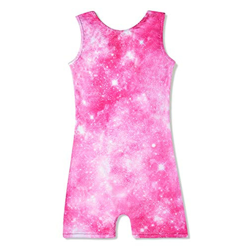 Leotards for Girls Gymnastics Kids Children Biketard With Shorts Dance Unitards Sparkly Unicorn Outfits _E Polka Dot_ 2_3 Years_