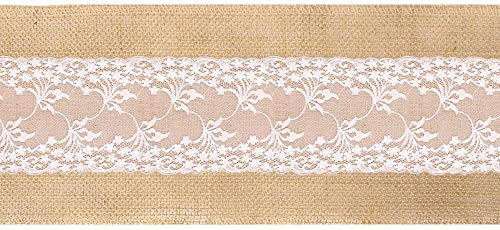 Lelly Q Rustic Burlap Lace Hessian Table Runner Jute Country Outdoor Wedding Party Decor Thanksgiving Christmas Decor _K_