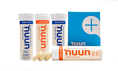 Nuun Immunity: Zinc, Turmeric, Elderberry, Ginger, Echinacea, and Electrolytes for an Anti-Inflammatory and Antioxidant Boost in Immune Support, Blueberry Tangerine/Orange Citrus Mixed 4-Pack