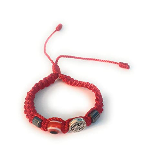 Evil Eye Bracelet_ San benito Nazar Kabbalah Red Protection_ Good Luck String Bracelet for women or men Evil Eye Bracelet_ San benito Nazar Kabbalah Red Protection_ Good Luck String Bracelet for women or men
