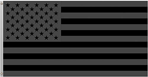LDPF Black American Flag _ Vivid Color and UV Resistant_ 3x5 Ft US Flag _ Double Stitched _ USA Flags Polyester with Brass Grommets LDPF Black American Flag _ Vivid Color and UV Resistant_ 3x5 Ft US Flag _ Double Stitched _ USA Flags Polyester with Brass Grommets
