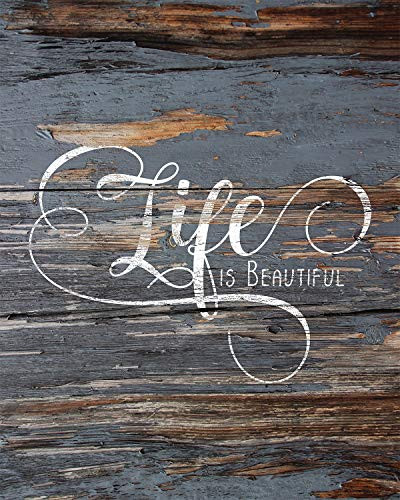 Life is Beautiful _ Wall Decor Art Print _ 8x10 unframed print _ great for bedroom or home decor