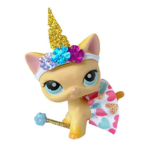 LPS Pet Shop Gold Unicorn Accessories Lot *CAT Not Included*
