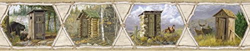Chesapeake HTM48551B Francis Cream Privy Collection Wallpaper Border