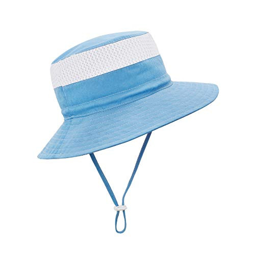 Durio Baby Boy Sun Hat Beach Summer Hat for Baby Boy UPF 50 Plus  Sun Protection Baby Boy Bucket Hat H Blue 6_12 Months